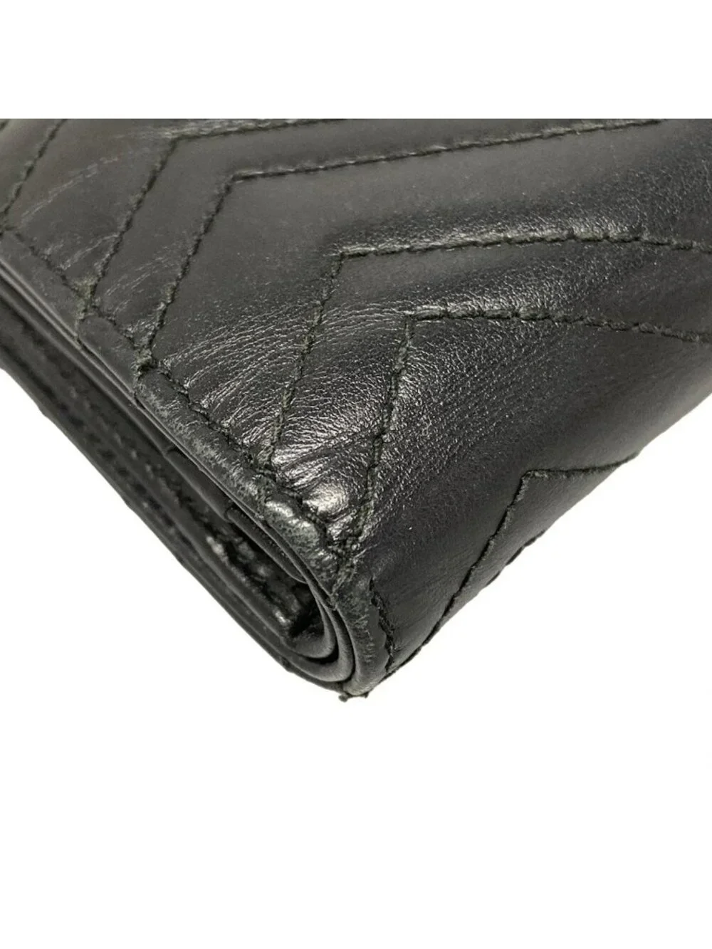 ★SOLD★ Gucci Coin Case GG Marmont Black Leather - Picture 7 of 13